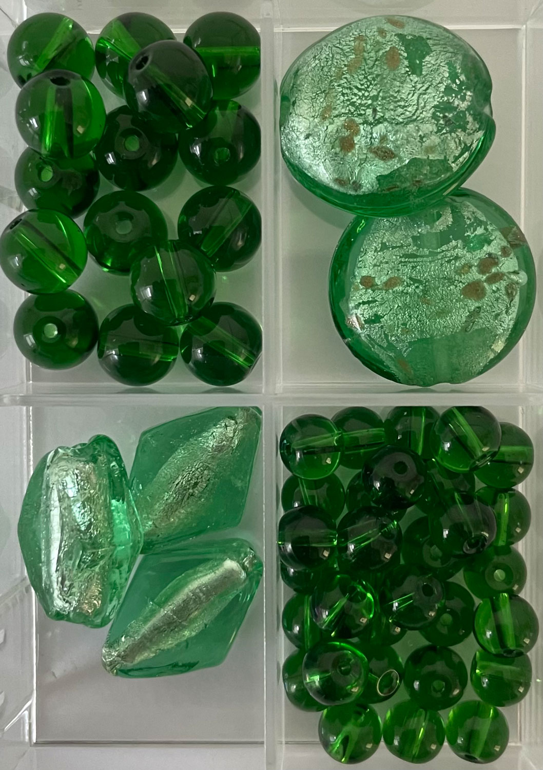 Glasstein Sortierung Grün
