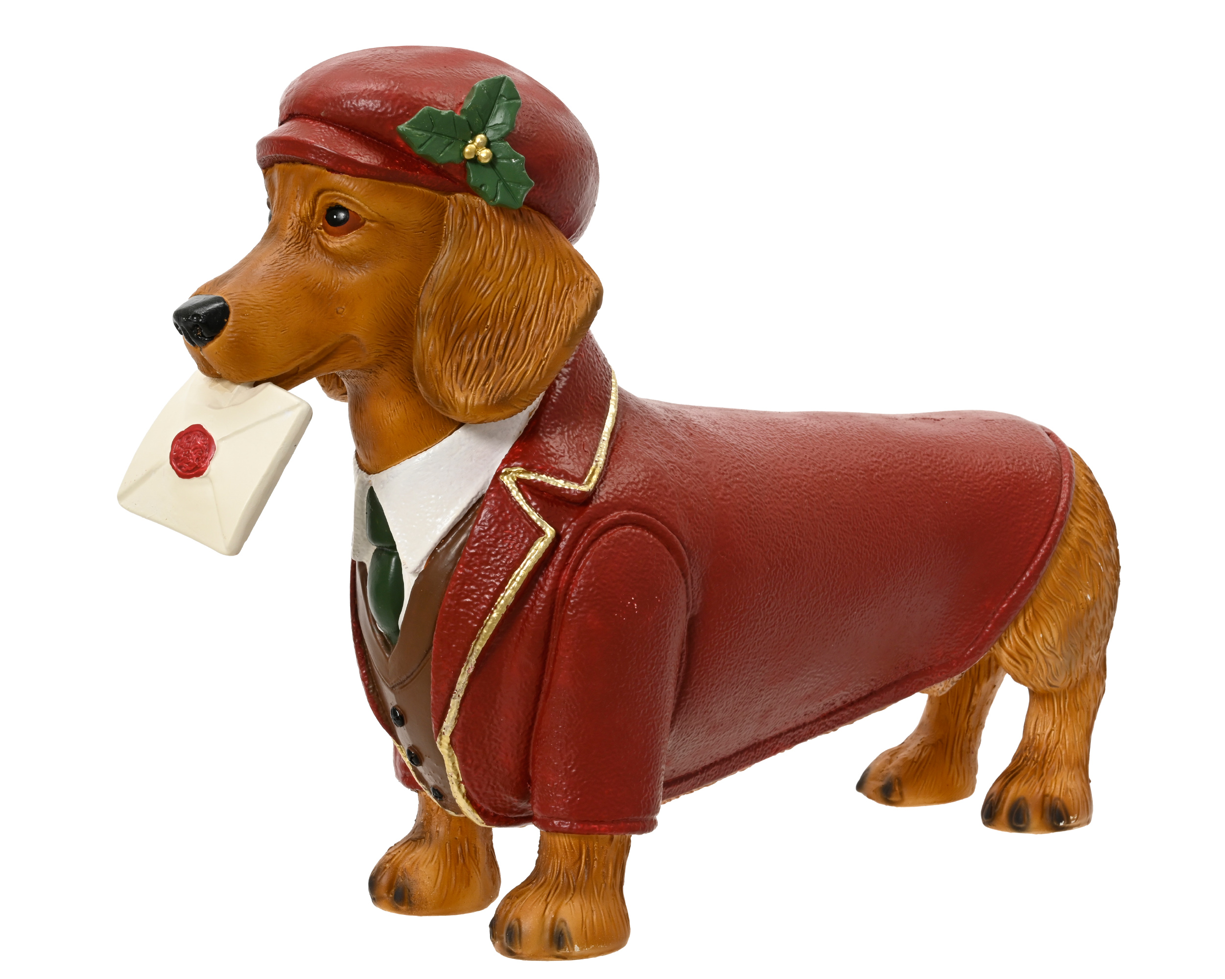 Deko Figur XXL Hund - 46,5x33cm - Rot