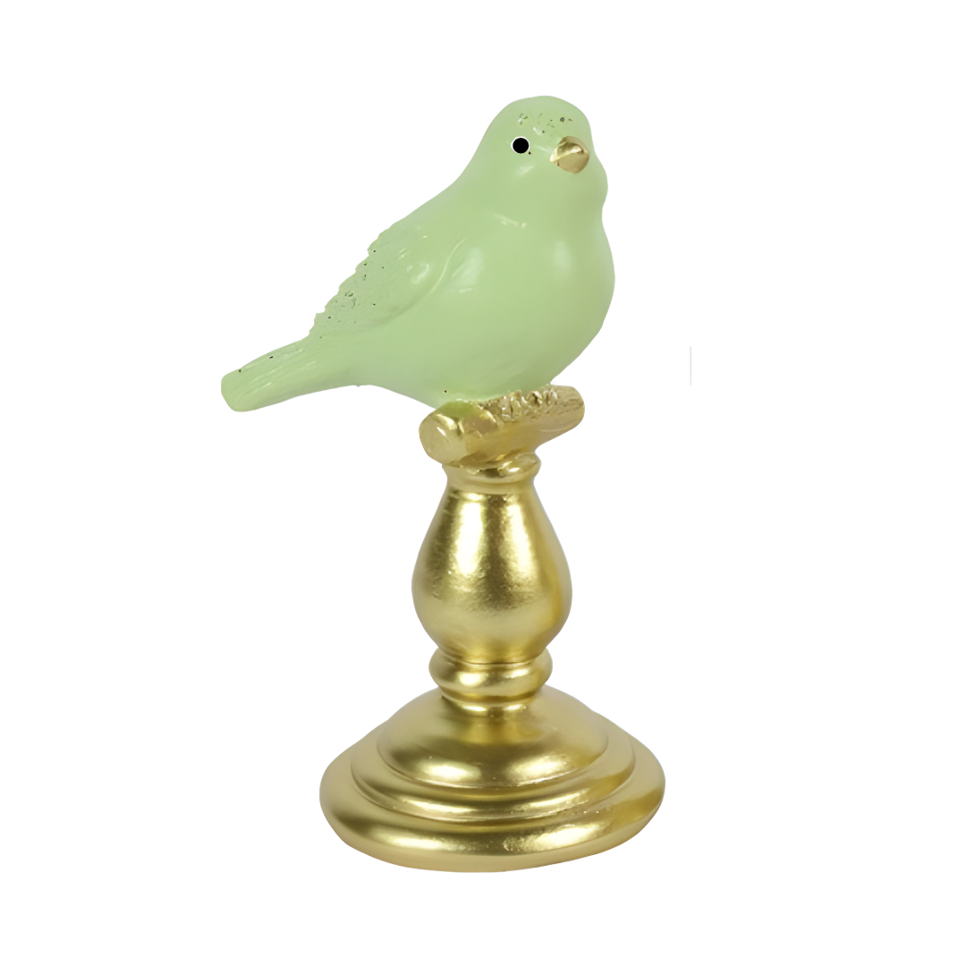 Vogel auf Fuß 16,5cm - Hellgrün